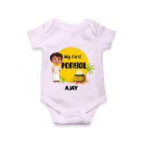 "Celebrate Tradition - My First Pongal Customized Romper For Babies With Name" - LILAC - 0-3 Months Old (Chest 16")