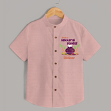 Happy Pongal - Sweet as Sakkarai Pongal  Customized Shirt for Kids with Name - PEACH - 0 - 6 Months Old (Chest 23")