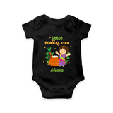 Little Pongal Star Personalized Kids Romper - BLACK - New Born (Chest 14")