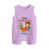 Little Pongal Star Personalized Kids Romper Suit - LILAC - 0 - 5 Months Old (Chest 18")