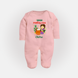 Little Pongal Star Personalized Kids Fullbody Suit - BABY PINK - New Born (Chest 7.5")