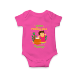 Little Pongal Star  Customized Romper for Babies with Name - HOT PINK - 0 - 3 Months Old (Chest 16")