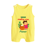 Little Pongal Star  – Custom Kids Romper Suit  - PASTEL YELLOW - 0 - 5 Months Old (Chest 18")