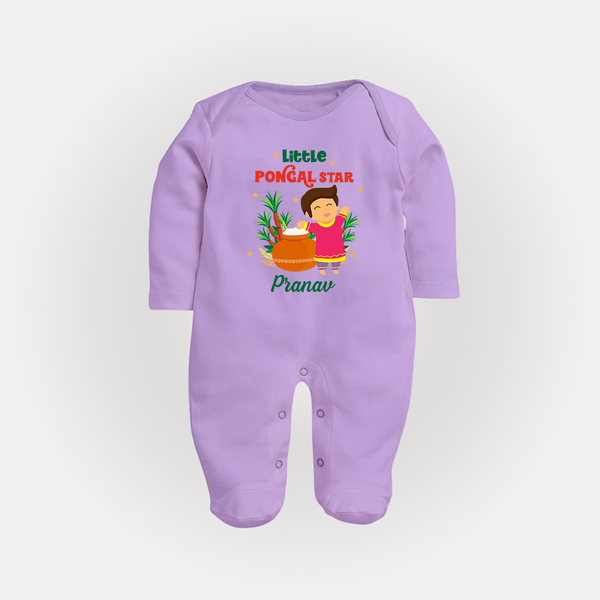 Little Pongal Star  – Custom Kids Fullbody Suit  - LILAC - New Born (Chest 7.5")