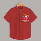 Pongalo Pongal - Customized Shirt for Kids with Name - RED - 0 - 6 Months Old (Chest 23")