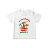 Harvest of happiness pongal  Personalized Kids T-Shirt - WHITE - 0-5 Months Old (Chest 17")
