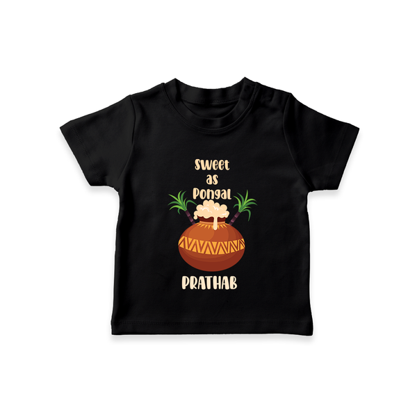 Sweet as pongal Personalized Kids T-Shirt - BLACK - 0-5 Months Old (Chest 17")