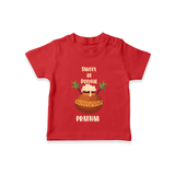 Sweet as pongal Personalized Kids T-Shirt - RED - 0-5 Months Old (Chest 17")