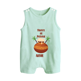 Happy Pongal - Sweet as Pongal Customized Romper Suit for Babies with Name - MINT GREEN - 0 - 5 Months Old (Chest 18")