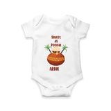 Sweet as pongal Personalized Kids Romper - WHITE - New Born (Chest 14")