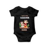 Happy Pongal - Kutty Pasu veeran Customized Romper for Babies with Name - BLACK - 0 - 3 Months Old (Chest 16")