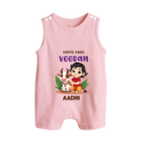 Happy Pongal - Kutty Pasu veeran Customized Romper Suit for Babies with Name - BABY PINK - 0 - 5 Months Old (Chest 18")