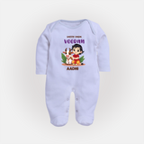 Kutty Pasu Veeran Personalized Kids Fullbody Suit - BABY BLUE - New Born (Chest 7.5")