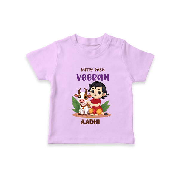 Kutty Pasu Veeran Personalized Kids T-Shirt - LILAC - 0-5 Months Old (Chest 17")