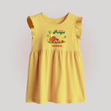 Happy Pongal - Celebrate This Pongal With Our Customized Baby Frock for Babies with Name - YELLOW - 0 - 3 Months Old (Chest 17")