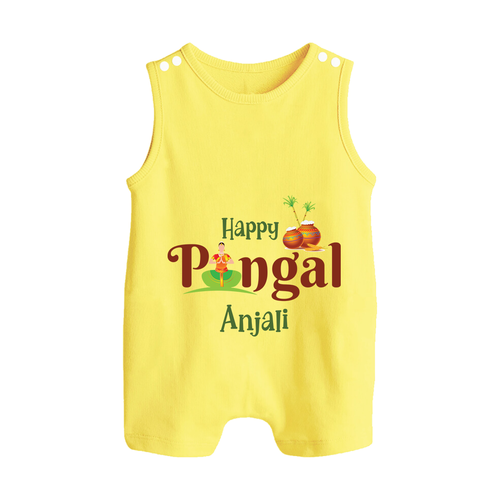 Happy Pongal - Tradition in Style Customized Romper Suit for Babies with Name