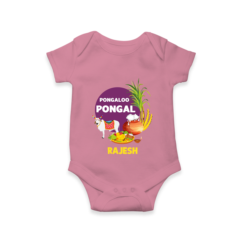 Pongalo Pongal - Harvest Joy Customized Romper for Babies with Name - ONION - 0 - 3 Months Old (Chest 16")