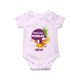 Pongalo Pongal - Harvest Joy Customized Romper for Babies with Name - LILAC - 0 - 3 Months Old (Chest 16")