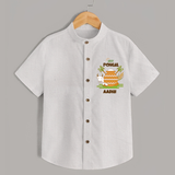 Happy Pongal - Celebrate Tradition Customized Shirt for Kids with Name - WHITE - 0 - 6 Months Old (Chest 23")