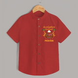 Pongalo Pongal - Sunshine Harvest Customized Shirt for Kids with Name - RED - 0 - 6 Months Old (Chest 23")