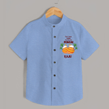 CanÕt Keep Calm, ItÕs Pongal Time - Customized Shirt for Kids with Name - SKY BLUE - 0 - 6 Months Old (Chest 23")