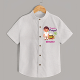 Pongaloo Pongal Tamil Boy Edition – Custom Kids Shirt  - WHITE - 0 - 6 Months Old (Chest 23")