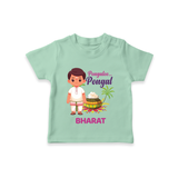 Pongaloo Pongal Tamil Boy Edition – Custom Kids T-Shirt  - MINT GREEN - 0-5 Months Old (Chest 17")