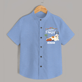 Happy Pongal - Little Bull Tamer Themed Customized Shirt for Kids - SKY BLUE - 0 - 6 Months Old (Chest 23")