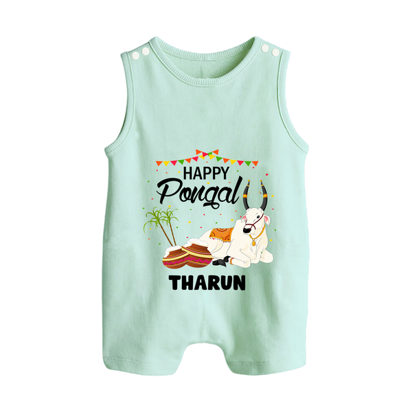 Happy Pongal |Custom Kids Romper Suit  - MINT GREEN - 0 - 5 Months Old (Chest 18")