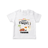 Happy Pongal |Custom Kids T-Shirt  - WHITE - 0-5 Months Old (Chest 17")