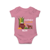 Pongalo Pongal - Moo and More Customized Romper for Babies with Name - ONION - 0 - 3 Months Old (Chest 16")