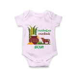 Pongaloo Pongal Tamil  – Custom Kids Romper  - LILAC - New Born (Chest 14")