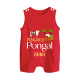 Pongaloo Pongal Kids Romper Suit - RED - 0 - 5 Months Old (Chest 18")