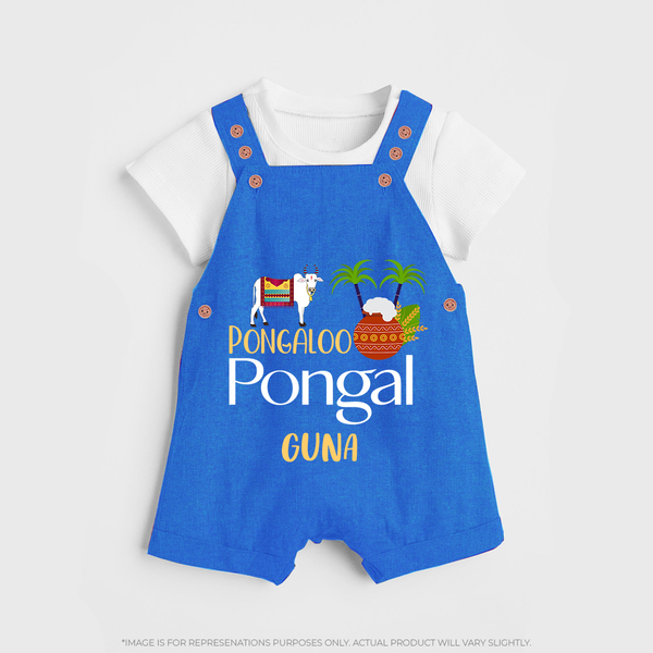 Pongaloo Pongal Kids Dungaree - COBALT BLUE - 0 - 5 Months Old (Chest 18")