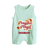 Pongaloo Pongal Romper Suit  Print with Name Customisation - MINT GREEN - 0 - 5 Months Old (Chest 18")