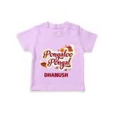 Pongaloo Pongal T-Shirt  Print with Name Customisation - LILAC - 0-5 Months Old (Chest 17")