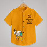 "Jallikattu Spirit - Stylish Shirts Honoring the Bull-Taming Festival" - CHROME YELLOW - 0 - 6 Months Old (Chest 23")