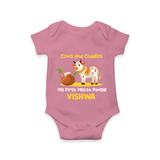 Cows And Cuddles  - My First Mattu Pongal Themed Romper For Babies - ONION - 0 - 3 Months Old (Chest 16")