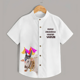 Jallikattu Bull + “Kutty Jallikattu Veeran  | Customized Shirt for Kids - WHITE - 0 - 6 Months Old (Chest 23")