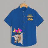 Jallikattu Bull + “Kutty Jallikattu Veeran  | Customized Shirt for Kids - COBALT BLUE - 0 - 6 Months Old (Chest 23")