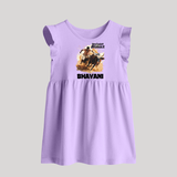 Pongal Special Jallikattu Print | Customized Baby frock  for Kid - LILAC - 0 - 3 Months Old (Chest 17")