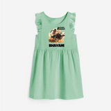 Pongal Special Jallikattu Print | Customized  frock  for Kid - MINT GREEN - 1 - 2 Years Old (Chest 22" , Full Length 22")