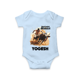 Pongal Special Jallikattu Print | Customized Romper for baby - BABY BLUE - New Born (Chest 14")