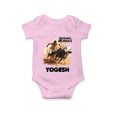 Pongal Special Jallikattu Print | Customized Romper for baby - BABY PINK - New Born (Chest 14")