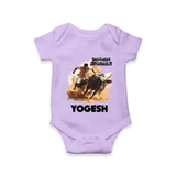 Pongal Special Jallikattu Print | Customized Romper for baby - LILAC - New Born (Chest 14")