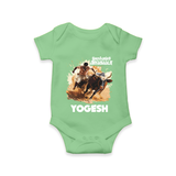 Pongal Special Jallikattu Print | Customized Romper for baby - GREEN - New Born (Chest 14")