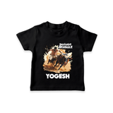 Pongal Special Jallikattu Print | Customized T-Shirt for Kid - BLACK - 0-5 Months Old (Chest 17")