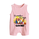 Tamil Pongal Cultural Print in tamil | Customized Romper Suit for Kid - BABY PINK - 0 - 5 Months Old (Chest 18")