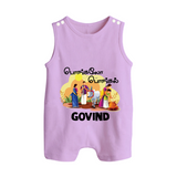 Tamil Pongal Cultural Print in tamil | Customized Romper Suit for Kid - LILAC - 0 - 5 Months Old (Chest 18")