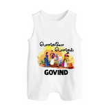 Tamil Pongal Cultural Print in tamil | Customized Romper Suit for Kid - WHITE - 0 - 5 Months Old (Chest 18")